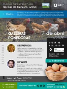 Curso de Bienestar Animal: Gallinas Ponedoras, Chile